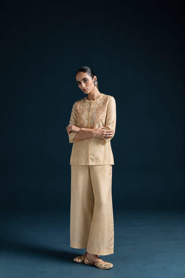 Hijr Embroidered Shirt-Style Co-ord Set — SAUNDH