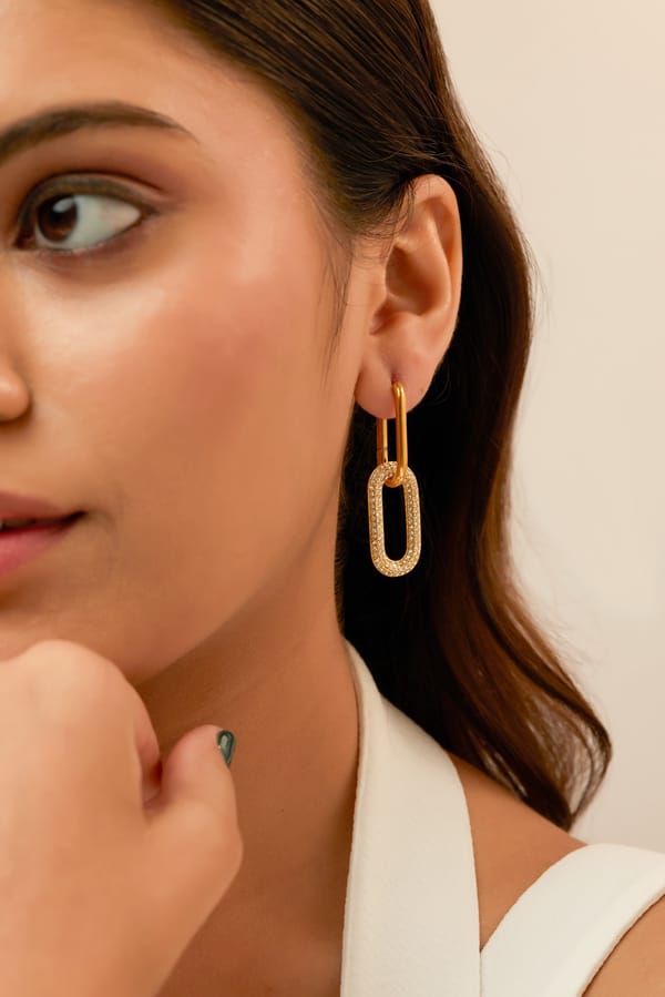 Shanaya Earrings - Waterproof, 18k Gold Plated — Amossh