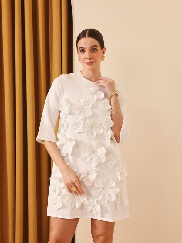 White Florence Dress — ASHICO