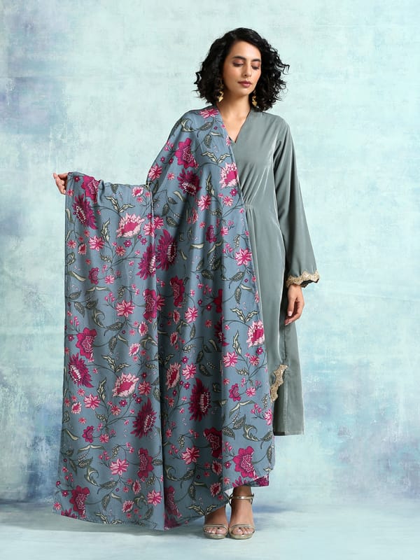 Printed Velvet Shawl — Truebrowns
