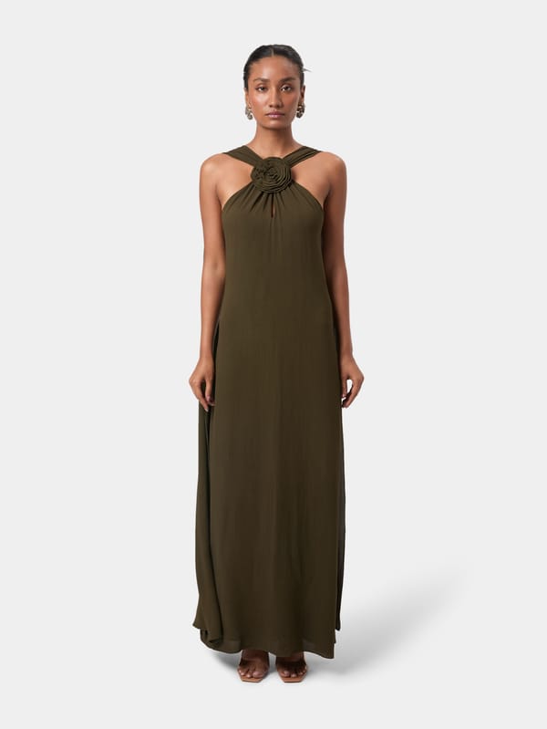 Rosette Halter Maxi Gown — Beyond