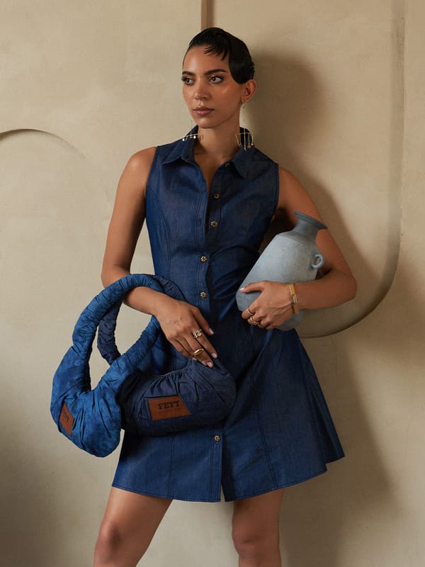 Blue Bella Denim Mini Dress — HOUSE OF FETT
