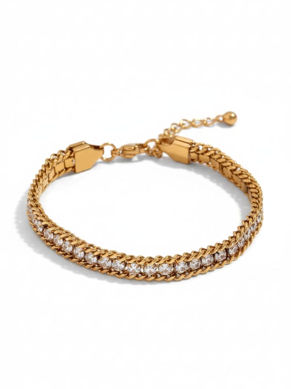 Round CZ Chain Bracelet — Cao Jewellery