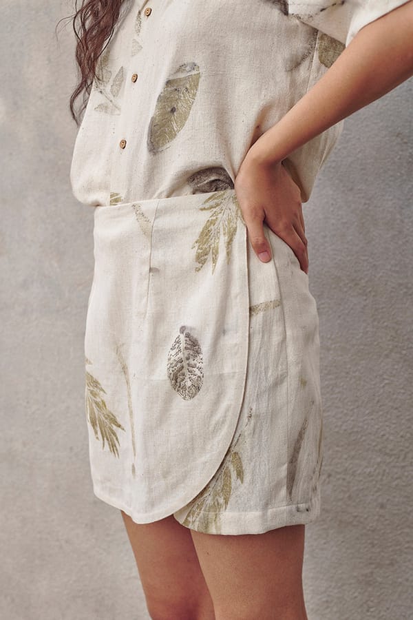 Live Leafy Khadi Skort — ALTER NATIVE