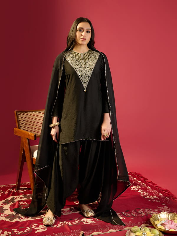 Black Dhoti & Kurta Set — KOMAL SHAH