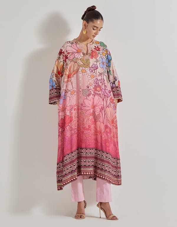 Multicolor Floral Printed Kurta and Pant Set — Kavita Bhartia