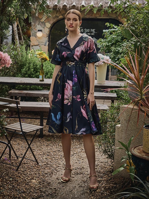 Humphrey Twill Dress With Belt — HOUSE OF FETT