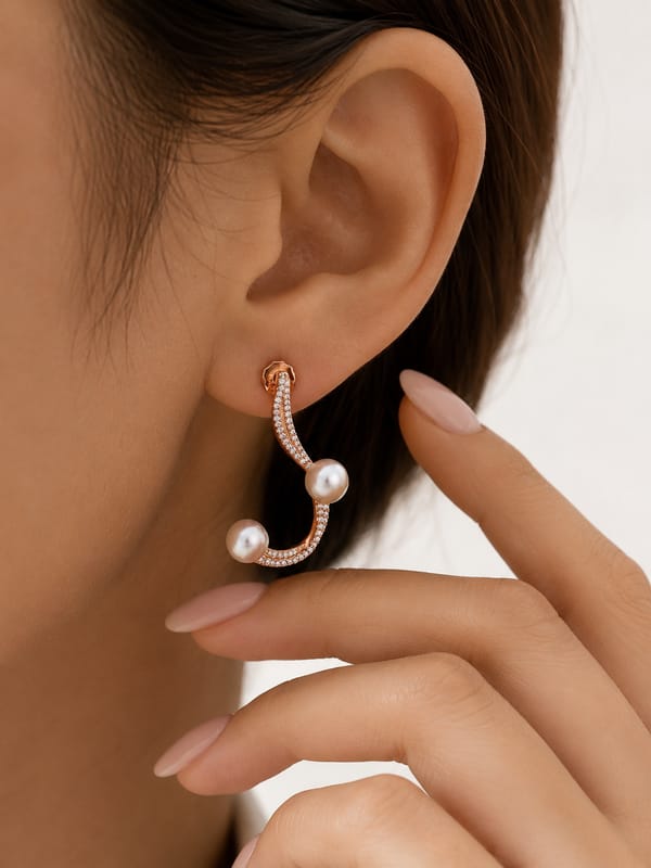 Pearl Arc Earrings — SilvPop Jewels