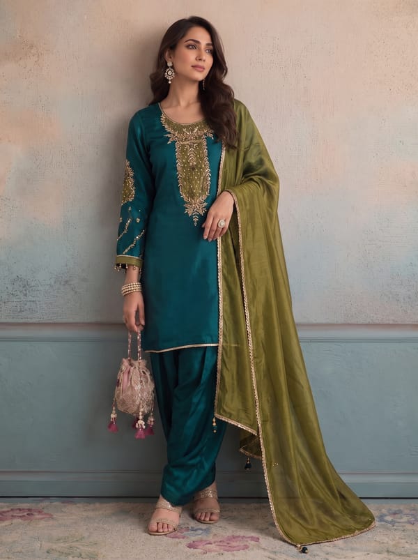 Green Jade Kurta Set — MOHRAG