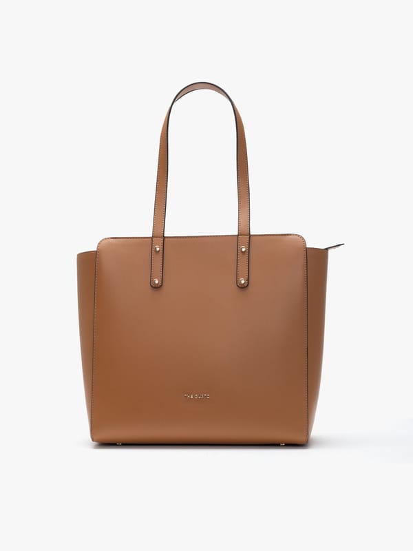 Beyond+ Tote with Zipper Tan — The Gusto