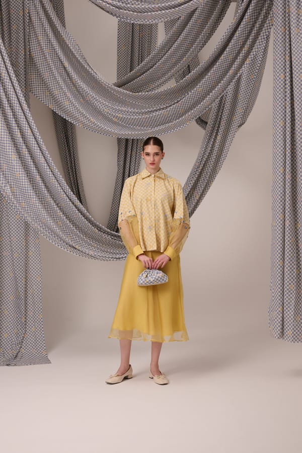 Bloom Cuff Shirt Yellow — EKAM HOUSE