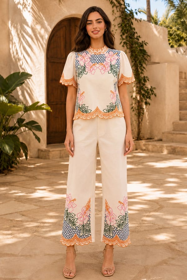 Paradise Embroidered Matching Sets — BOHO-CHIC