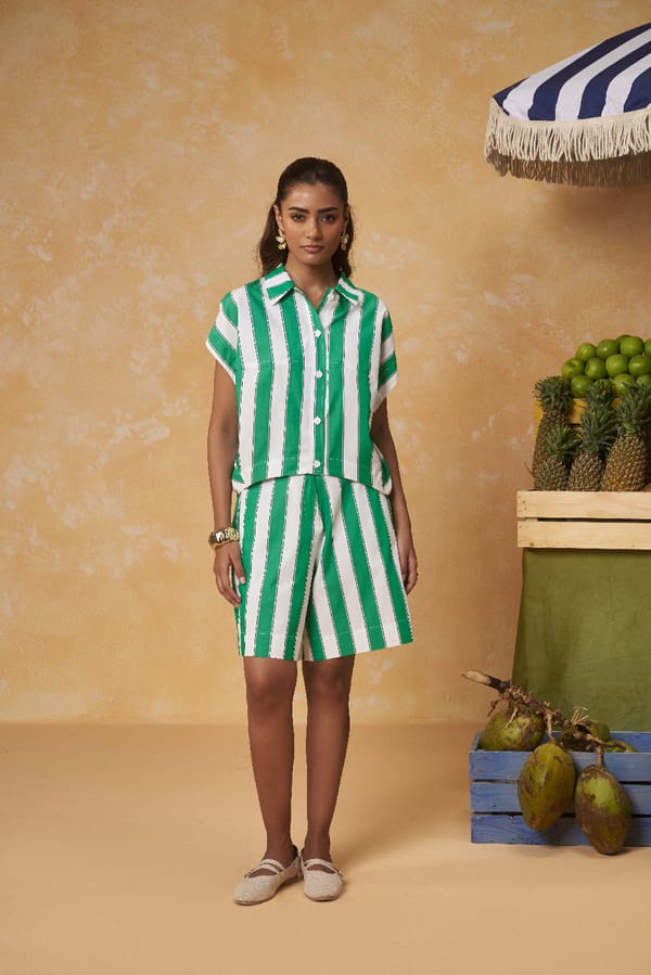 Lux Cabana Stripe Co-ord Set — Muvazo