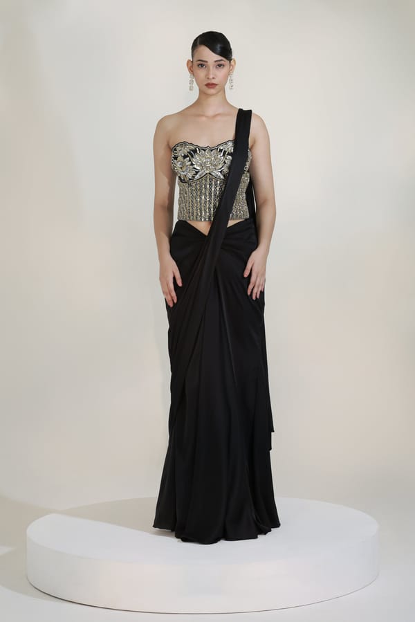 Eclipse Corset Saree Set — LIBAS CAFE