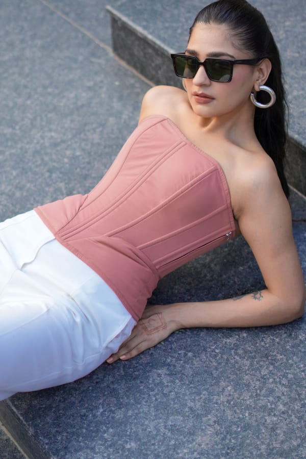 Sculpted Salmon Corset — TOIR