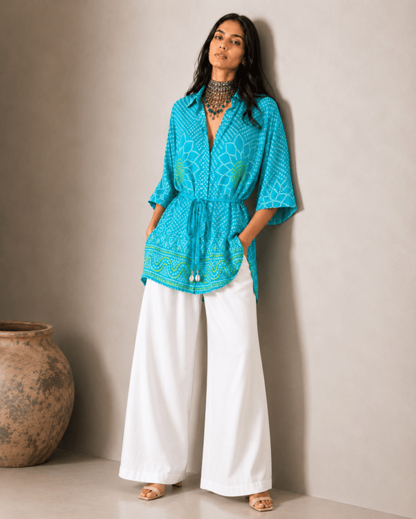 Mixology Bandhej Kimono Shirt — Mayura Kumar