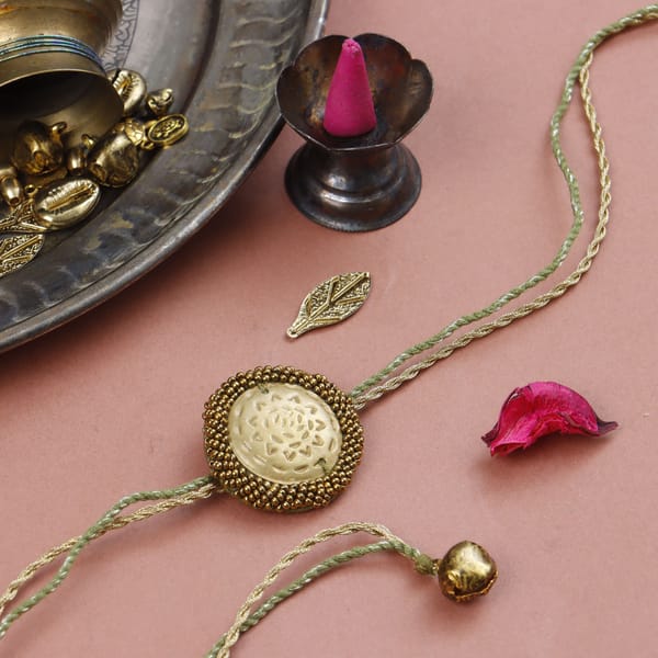 Brass Blossom Rakhi — LABEL MUSLIN