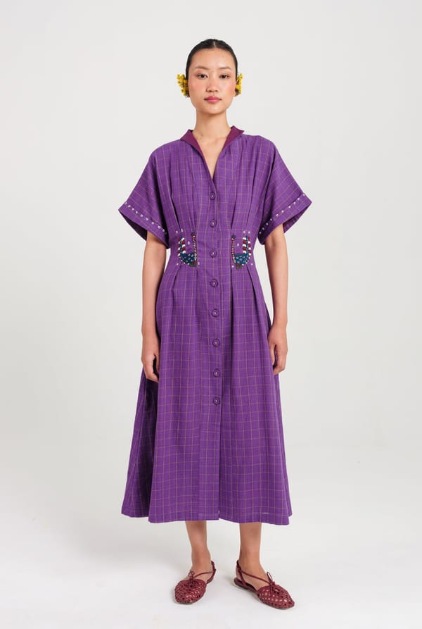 Drift Handloom Midi dress — JODI