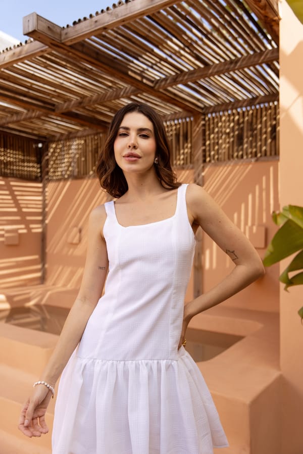 Amore Drop Waist Short Dress — SAJKE