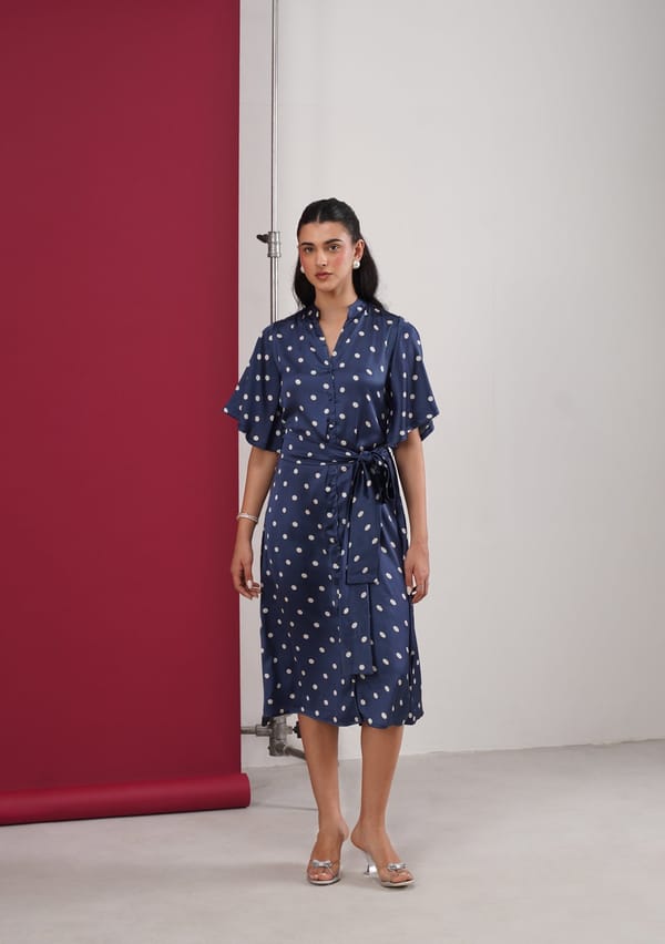 Polka Midi Dress — AMOSHI