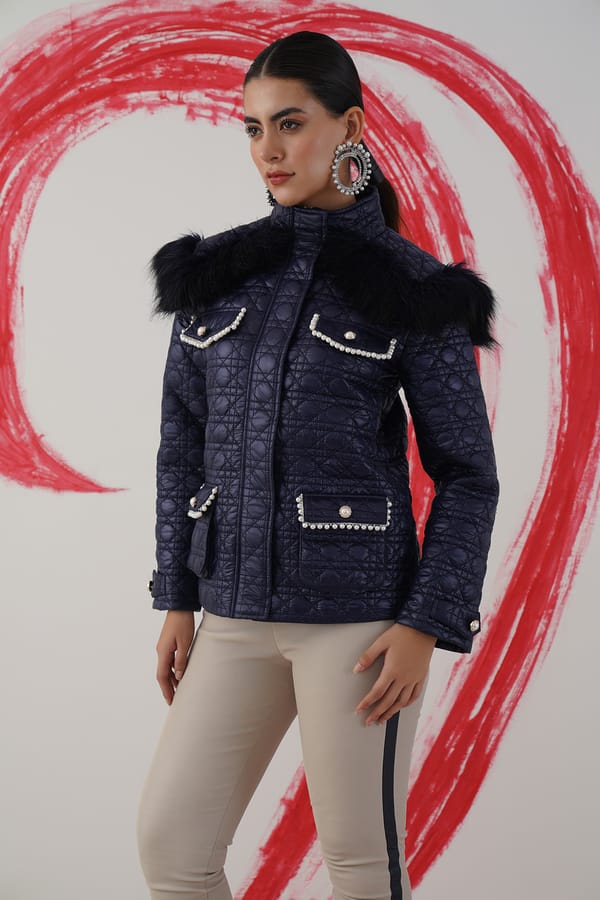 Sharing Is Caring Jacket - Navy — Chöjé