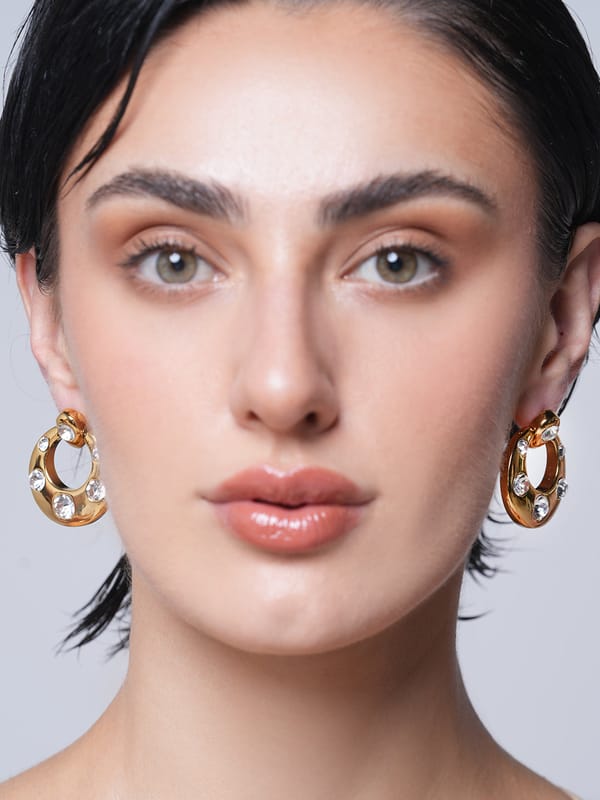 White Zircon Stud Earrings — Cao Jewellery
