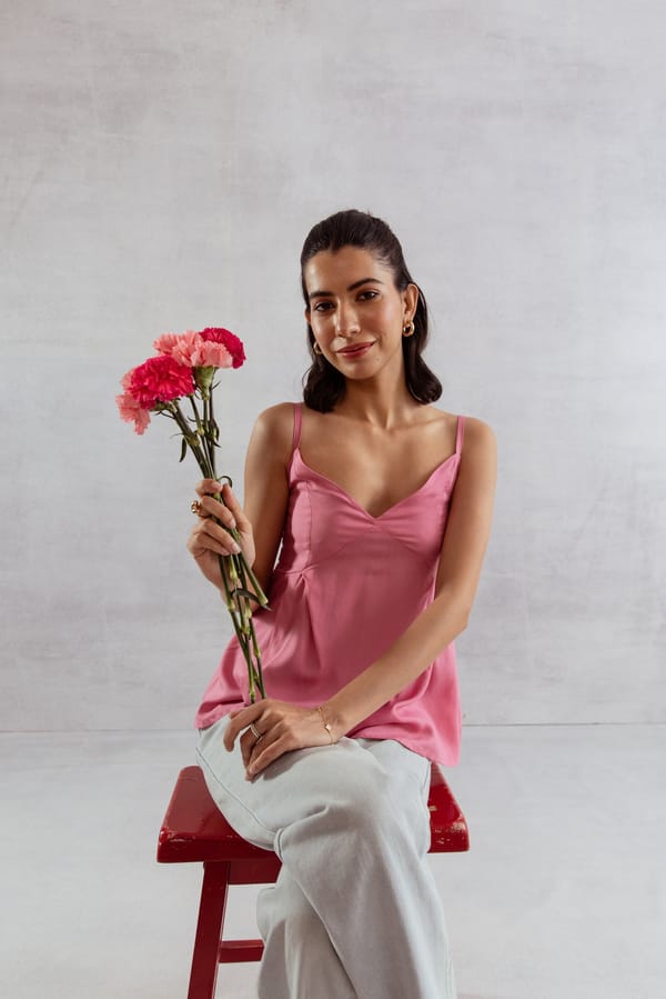 Rosa Cami Top — SAJKE