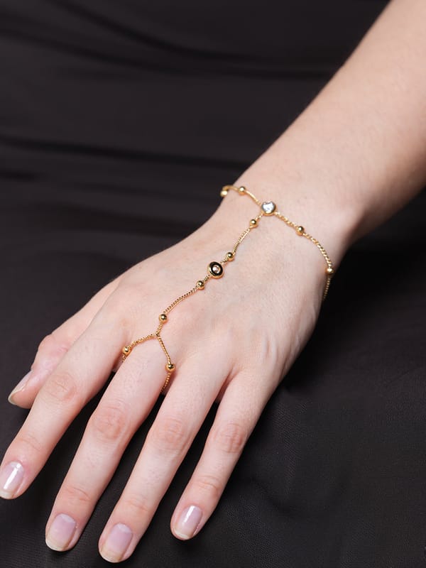 Unique Wrist with Finger Cubic Zircon Bracelet — Cao Jewellery