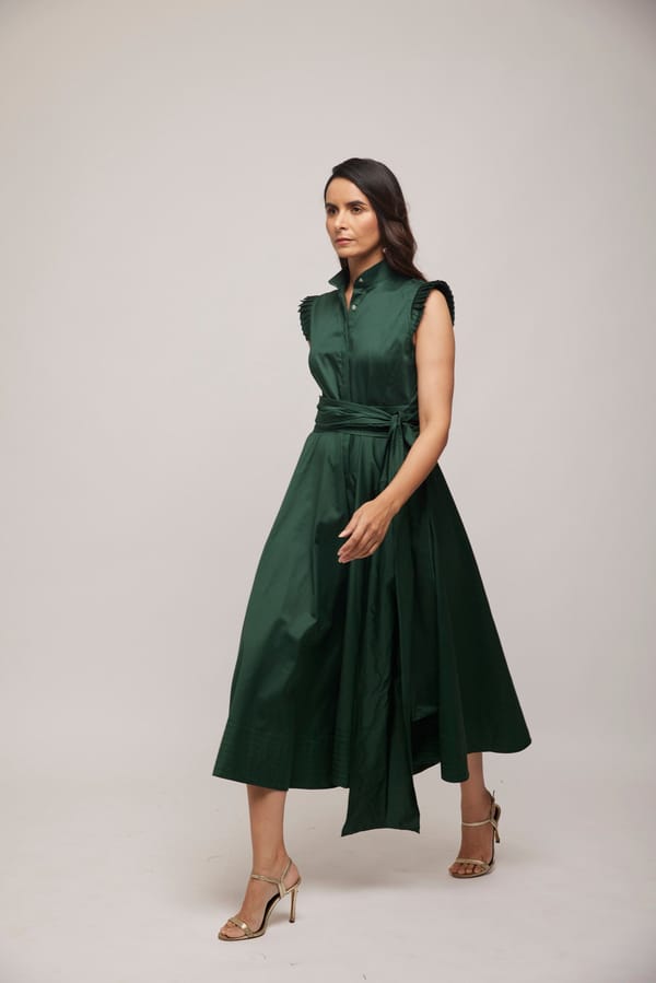 Pleated sleeve Culotte Jumpsuit — Escape By Aishwarya