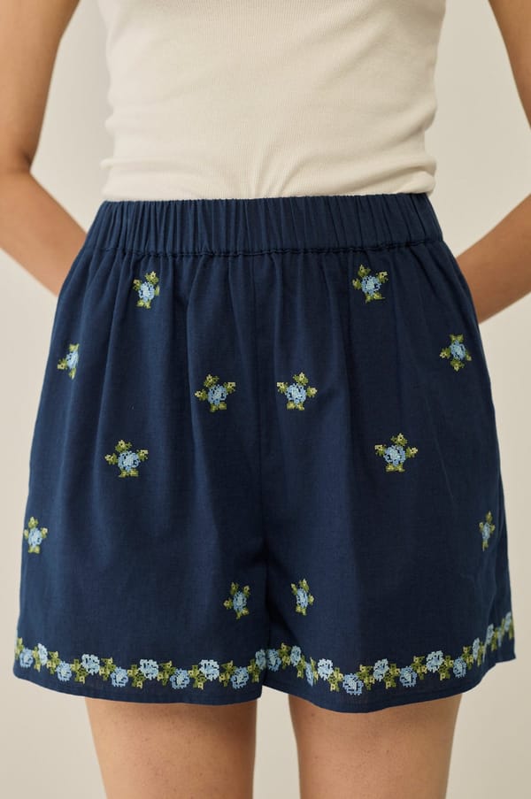 All Over Embroidered Shorts — Move About Effortlessly