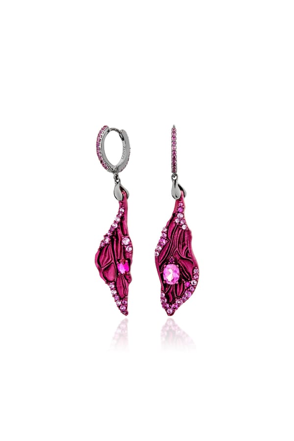 Pink Celestial Plume Dangler Earrings — Miss Jo