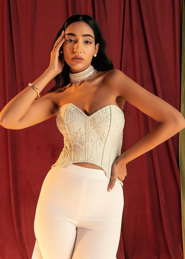 Sage Green Embroidered Jacquard Sweetheart Corset Top — Lea Clothing