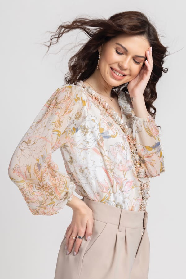 Creamsicle Frill Button Down Top — Julo