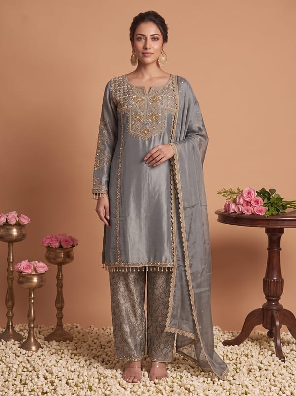 Kurta Dupatta Pant Choga Set — DHARAYA