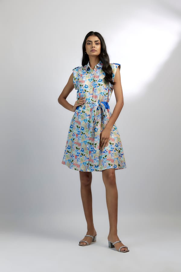 Swan Hemp Shirt Dress — EWOKE STUDIO