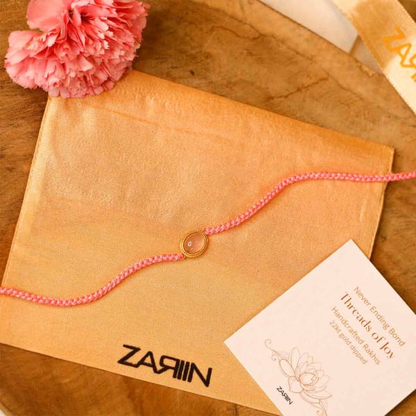 Rose Quartz Healing Rakhi for Love — Zariin