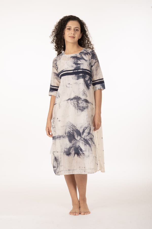 Indigo Bloom Kurta — Khat