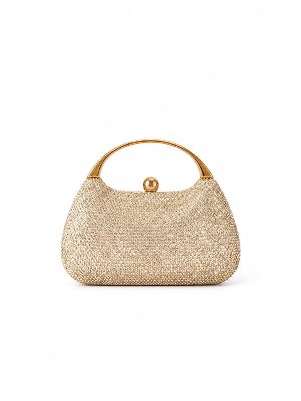 Carrie Rhinestone Clutch Bag with Handle — Favori