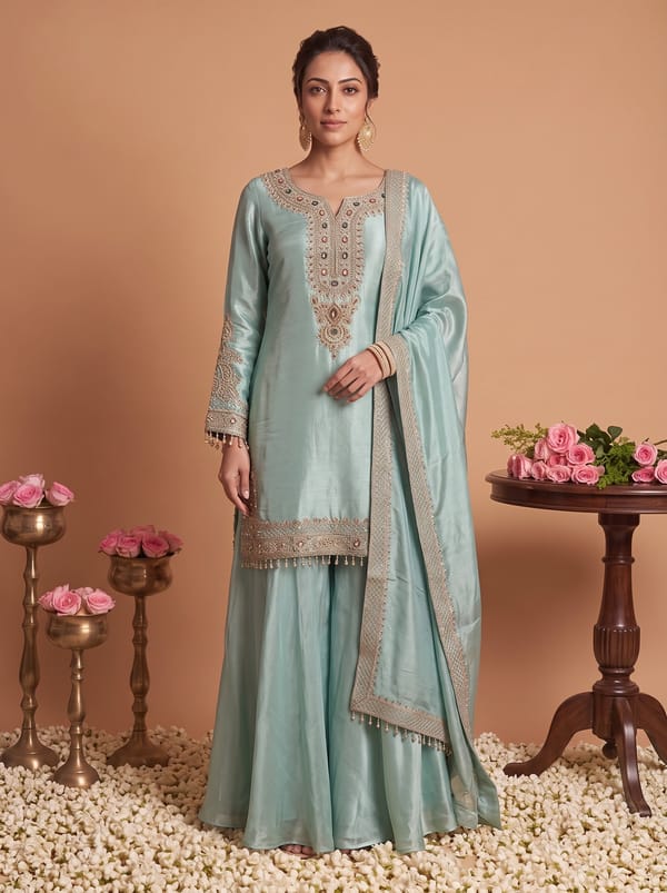 Kurta Sharara Dupatta Set — DHARAYA