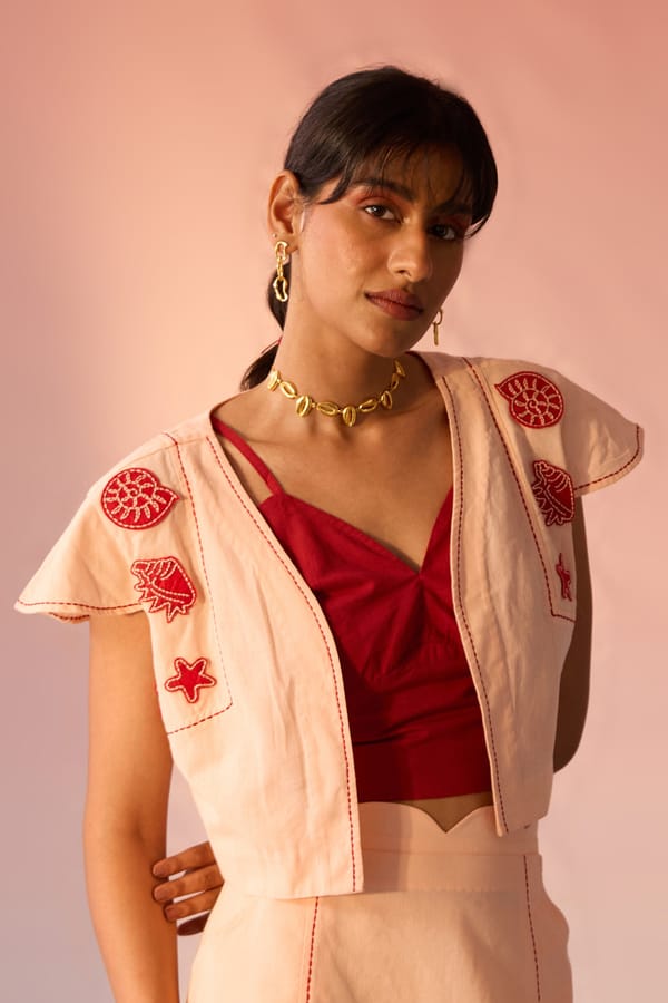 Crop Patch Embroidery Jacket — Western Era