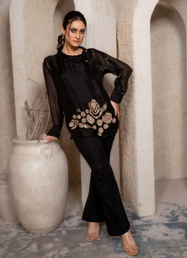 Black Zardozi Co-ord Set — House of Moyra