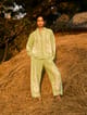 Green Floral Printed Wide-Leg Trousers - Style Island - Image 1