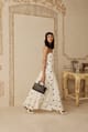 Ivory Polka Dot Strapless Tiered Midi Dress - Sage by Mala - Image 1