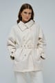 Beige Hooded Belted Trench Coat - SALSA JEANS - Image 1
