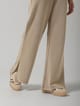 Brown Cotton Terry Acid-Wash Wide-Leg Trackpants - Necesera - Image 1