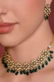 The Vrinda Emerald Flora Choker Set - Beauty Spot Jewellery - Image 1