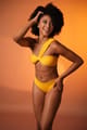 Lemon One-Shoulder Ruched Bikini Set - Mysthelle - Image 1