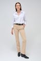 Dark Beige Mid-Rise Straight-Leg Chino Jeans - SALSA JEANS - Image 1