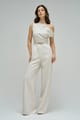 Light Pearl White One-Shoulder Wide-Leg Jumpsuit - SALSA JEANS - Image 1