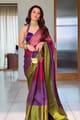 Multicolour Striped Metallic Tissue Saree - Dressfolk - Image 1